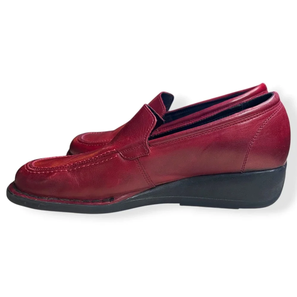 Pikolinos Jerez Loafers Leather Red‎ Comfort Casual Travel Womens EU 38 US 7.5